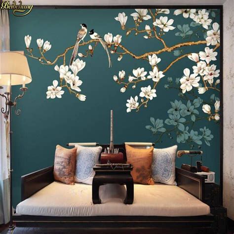 Beibehang Custom Photo Wallpaper Mural New Chinese Magnolia Blossom