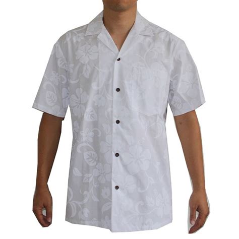 Made In Hawaii Men S White Wedding Hawaiian Aloha Shirt Cn D Thm Z