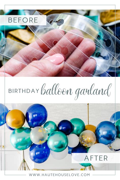 How To Make A Simple Diy Birthday Balloon Garland Haute House Love