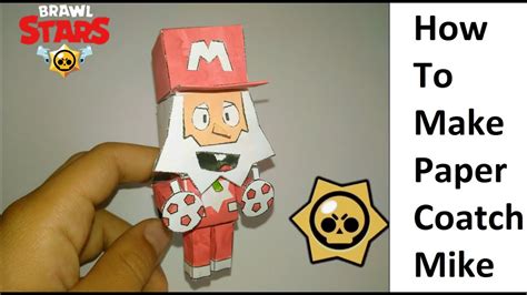 How To Make A Paper Brawl Stars Coatch Mike Papercraft Toy Easy To