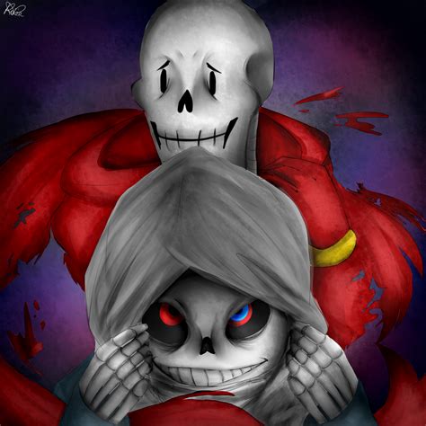 Dust Tale Papyrus And Sans By Hetacuntia Logy On Deviantart