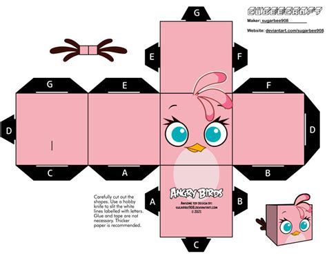 Stella Angry Birds Cubeecraft By Sugarbee908 On Deviantart
