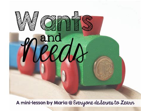 Teaching Wants And Needs A Mini Lesson And A Freebie