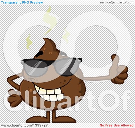 Clipart Of A Cartoon Pile Of Poop Character Wearing Sunglasses And