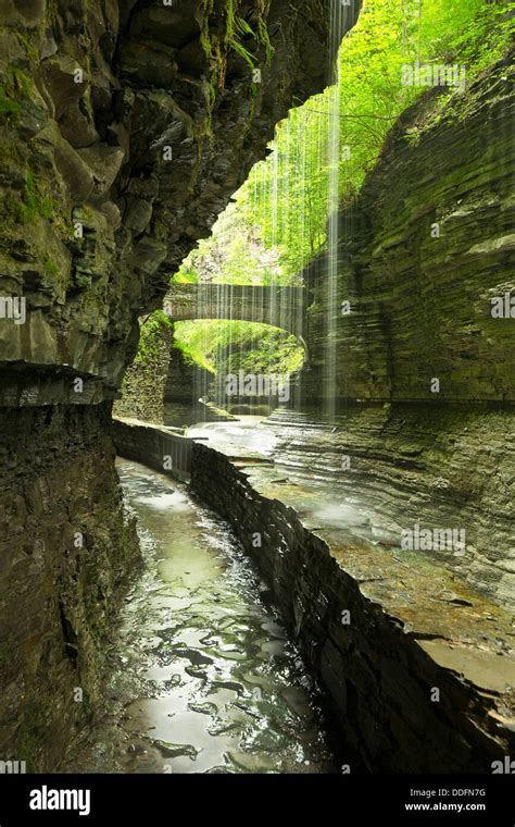 Waterfalls At Watkins Glen Long Exposure Photography Stock Photo Alamy