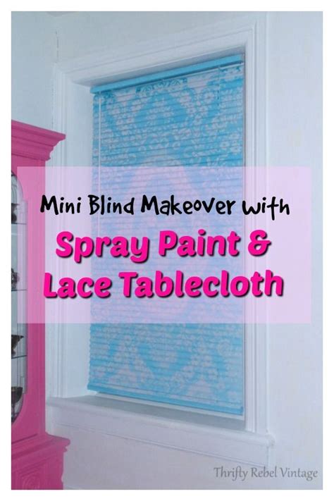 I then started spraying them with white spray paint. Mini Blind Makeover With Spray Paint And Lace | Mini ...