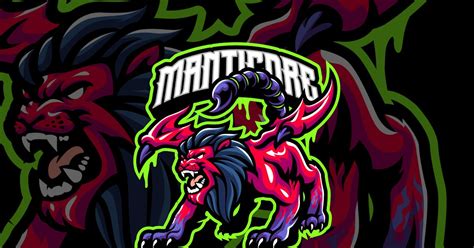 Manticore Mascot Logo Template Graphic Templates Envato Elements