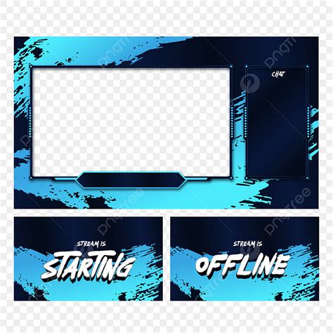 Twitch Overlay Vector Design Images Live Steaming Overlays Template