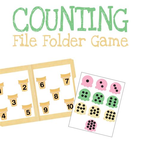 Matching Numbers File Folder Game Preschool Learning Etsy Preschool