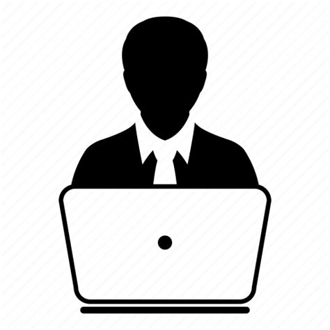 Admin Computer Device Laptop Person User Worker Icon