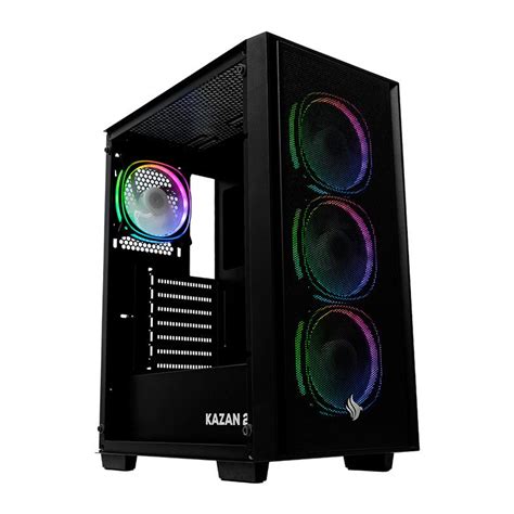 Gabinete Gamer Pichau Kazan Rgb Mid Tower Lateral De Vidro Com