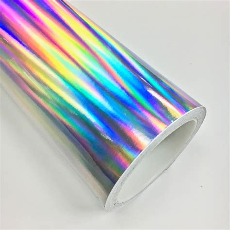 Silver Oil Slick Rainbow Holographic Vinyl 12 Inch X 10 Feet Etsy
