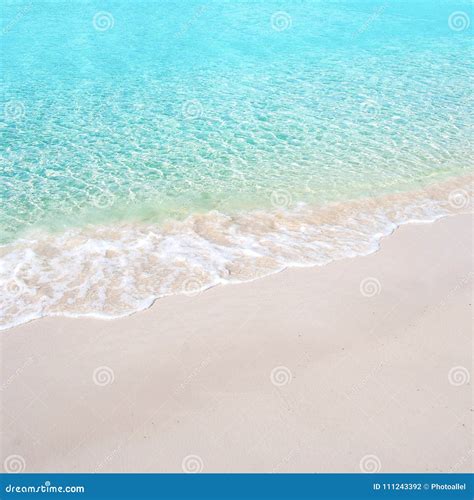 Beautiful White Sand Beach And Tropical Turquoise Blue Sea View From