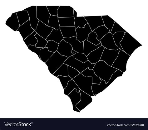Map Of South Carolina Royalty Free Vector Image
