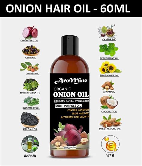Natural herbals and olive oil which protect hair scalp from allergy. Aromine ONION Hair Oil Blend Of 14 Natural For Hair Growth ...