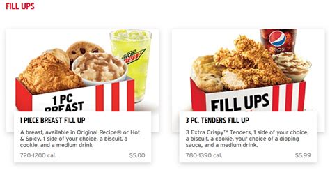 KFC Kentucky Fried Chicken Menu And Deals