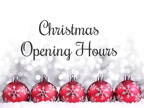 Christmas Opening Hours Parkside Hospital