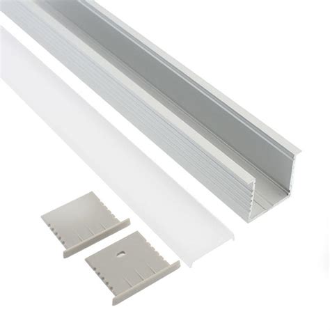 KIT Perfil Aluminio TEITO Para Tiras LED 1 Metro Perfiles Para