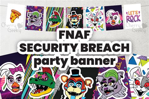 Fnaf Security Breach Banner De Fiesta Decoración De Bunting Etsy México