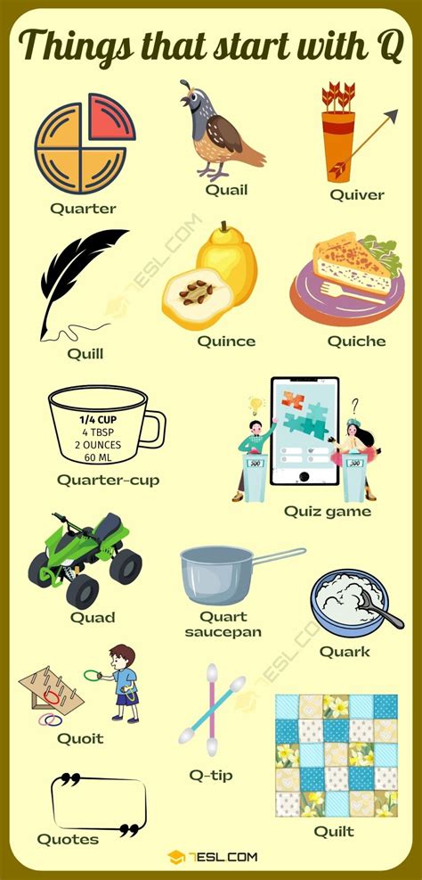 44 Amazing Things That Start With Q In English • 7esl