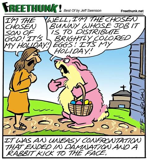 Jesus Vs Easter Bunny Easter Humor Religious Humor Funny Cartoons