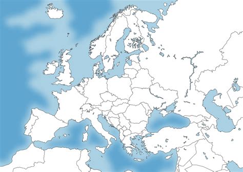 Europe Map Outline With Countries United States Map