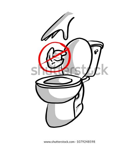 Please Do Not Litter Toilet Vector Stock Vector Royalty Free 1079248598