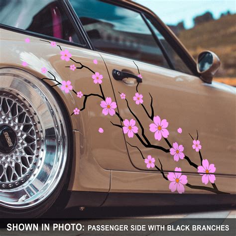 cherry blossom car decal side graphics flower decals vinyl etsy