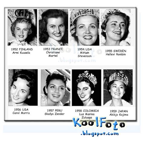 Kool Foto Miss Universe Images Complete List From 1952