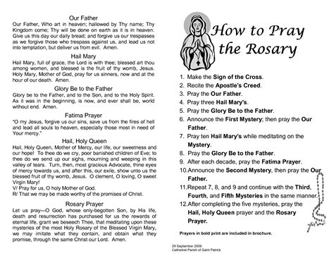 Printablerosaryprayerguide Saying The Rosary Praying The Rosary