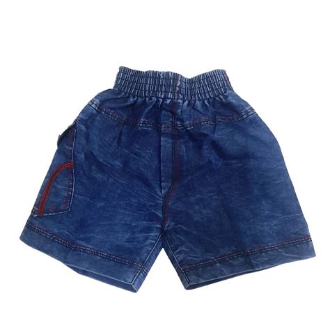 Buy Krystle Kids Boys Regular Fit Plan Denim Shorts Dark Blue At