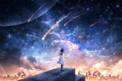 Starscape Original Night Sky Wallpaper Anime Artwork Wallpaper