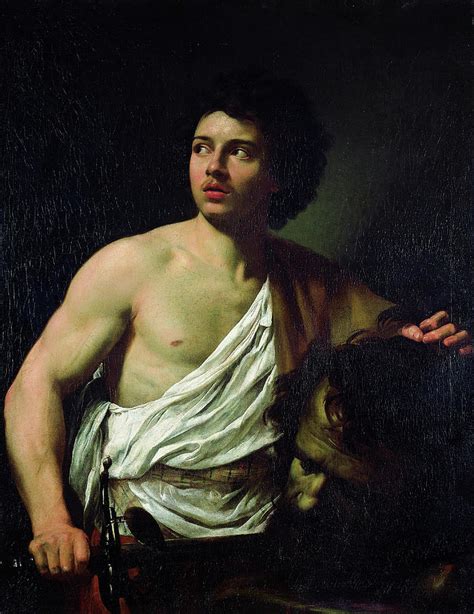 David With The Head Of Goliath Painting By Simon Vouet Fine Art America