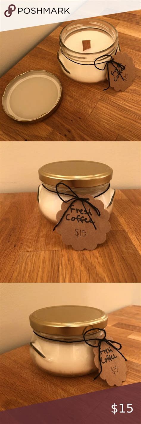 Measure one tablespoon of coffee grounds (or whole beans) (used or unused). Fresh Coffee Homemade Candle in 2020 | Homemade candles, Wood wick candles, Organic candles