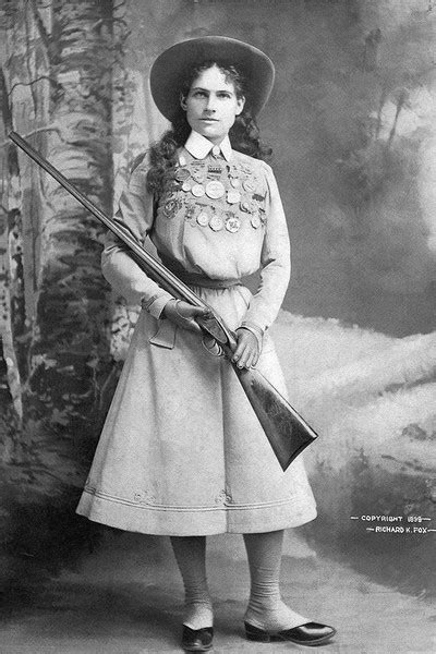 A profile portrait of sharpshooter annie oakley photo. Annie Oakley