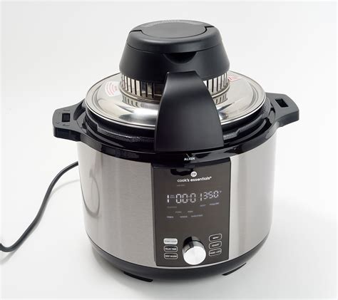 Cooks Essentials 6 Qt 8 In 1 Pressure Cooker And Air Fryer
