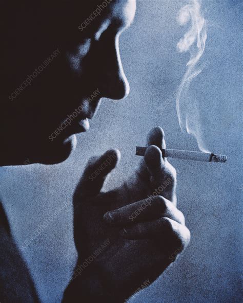 man smoking stock image m370 0624 science photo library