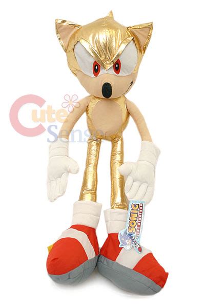 Sega Sonic Gold Super Sonic Plush 28in X Large Doll Ebay