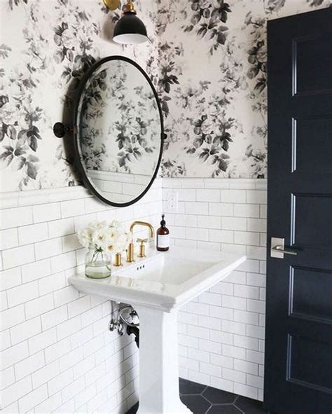 Wallpaper Bathroom Accent Wall