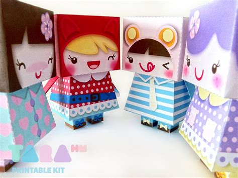 Diy Printable Cutout Dolls Set Of 4 Diy Paper Toy Printable Dolls