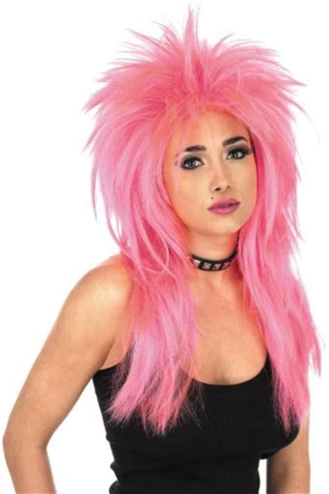 Opiniones De 1980s Ladies Glam Rock Wig 80s Rocker Fancy Dress Wig