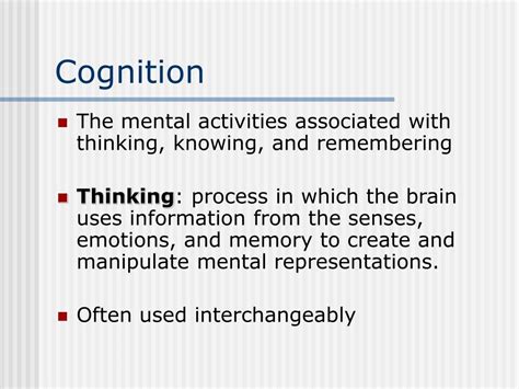 Ppt Introduction To Cognition Powerpoint Presentation Free Download