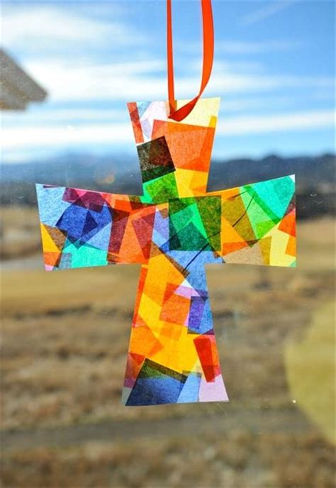 The Easy Easter Diy Crafts Contact Paper Cross Dump A Day