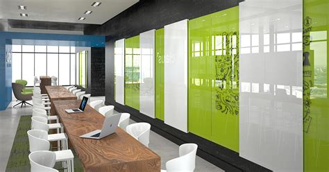 Glass Sliding Whiteboards And Sliding Board Track Systems Clarus Open Space Office Modern