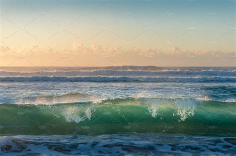 Turquoise Blue Ocean Waves Nature Stock Photos Creative Market