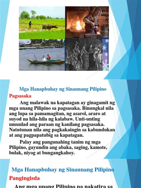 Mga Hanapbuhay Ng Sinaunang Pilipinopptx