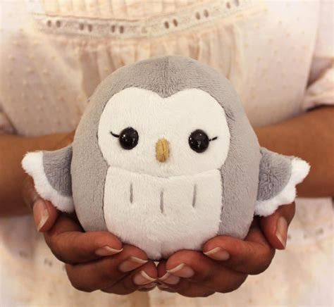 Plush Sewing Pattern Pdf Owl Plushie Easy Kawaii Stuffed Animal Cute