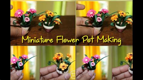Diyeasy Wayminiature Flowers With Pot Makinghow To Make Quilling