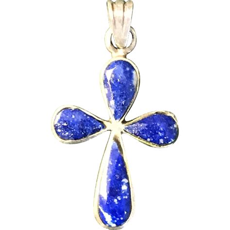 Lapis and Silver Cross Pendant | Silver cross pendant, Cross pendant, Pendant