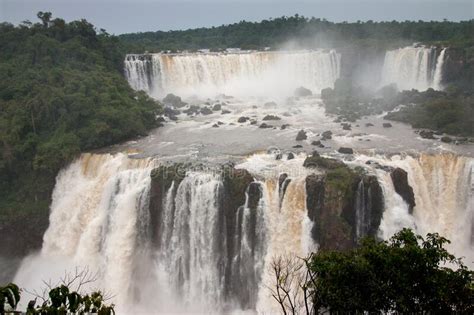 Iguazu Falls Brazilargentina Stock Photo Image Of Forest Fall
